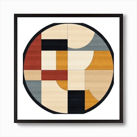 Circles in Harmony: Mid Century Geometric Reverie Art Print