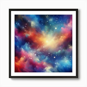 Abstract Space Painting 1 Art Print