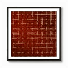 Abstract Red Background Art Print