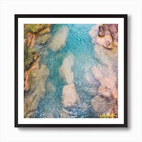 Turquoise River Square Art Print