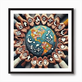 Hands Of People Around The World 1 Art Print