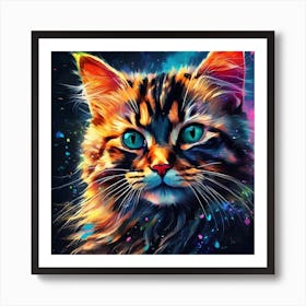 Cat Painting Art Print