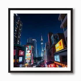 Shanghai At Night Art Print