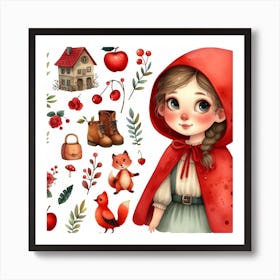 Little Red Riding Hood 1 Art Print