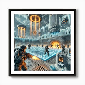 A Futuristic Sci Fi Scene Illustrating The Tactics Art Print