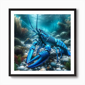 Blue Lobster Art Print