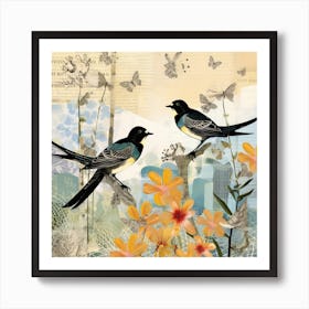 Bird In Nature Swallow 1 Art Print