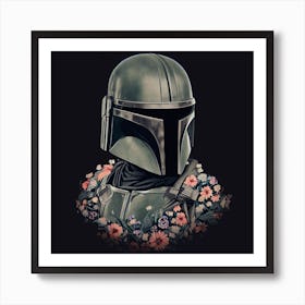 The Mandalorian Floral Art Print Art Print