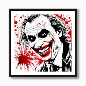 The Joker Portrait Ink Painting (28) Art Print