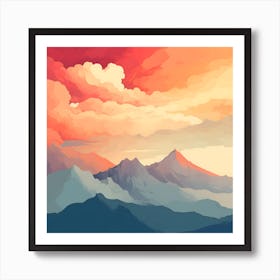 Mystical Mountain Reverie Art Print