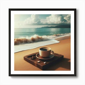 Coffee On The Beach 26 Art Print