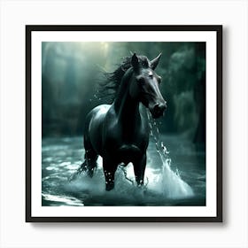 Leonardo Diffusion Xl Kelpie Water Spirit Often Taking The For 0 Upscayl 4x Realesrgan X4plus Anime Art Print