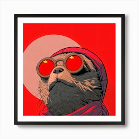 Otter With Sunglasses Art Print