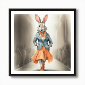 Rabbit In A Suit 13 Art Print