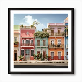 Colorful Houses In Cuba 2 Art Print