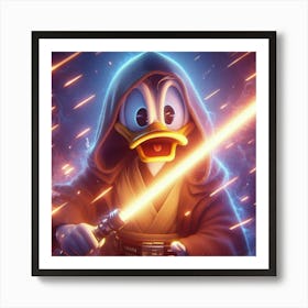 Donald Duck In Star Wars 1 Art Print