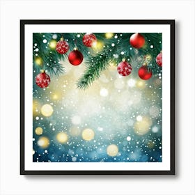 Decorative Snowfall Glow Holiday Tradition Space Festive Light Closeup Decor Season New (27) Art Print