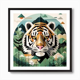 Tiger In The Forest Art Print