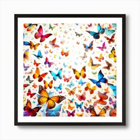 Colorful Butterflies 1 Art Print