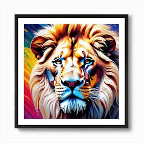 Lion Painting 96 Art Print