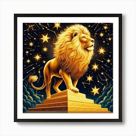 Zodiac Lion 16 Art Print