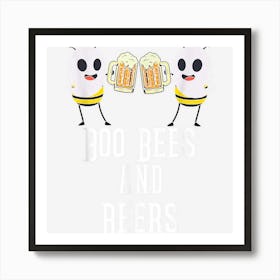 Boo Bees & Beers Lovers Halloween Costume Art Print