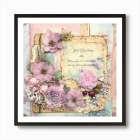 Shabby Chic Dreamy Mist Pastel Colors Junk Journal (5) 2024 05 12t230018 Art Print