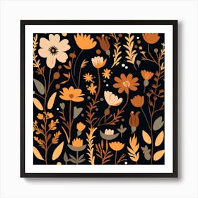 Floral Pattern,nature's signature a hand-drawn floral showcase of inspiration Art Print