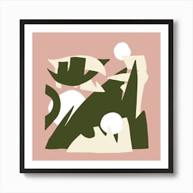 The Playful Mountain Square Art Print