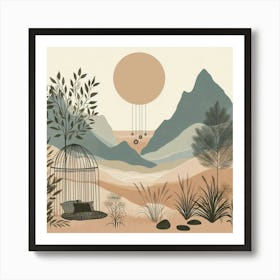 Pastel landscape 1 Art Print