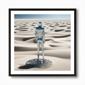 Man In The Desert 235 Art Print