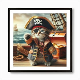 Pirate Kitten 3 Art Print