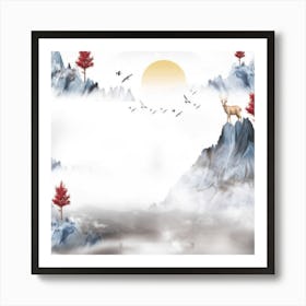 Asian Landscape Painting Poster