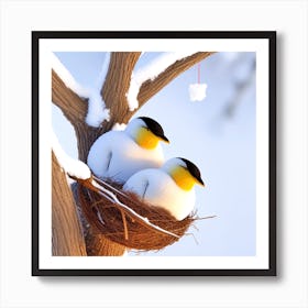 Birds In The Nest 12 Art Print