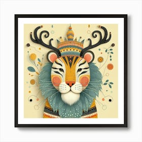 Tiger With Crown Art Print