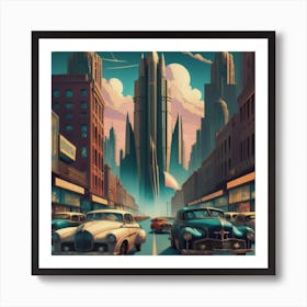 Art Deco Metropolis Art Print