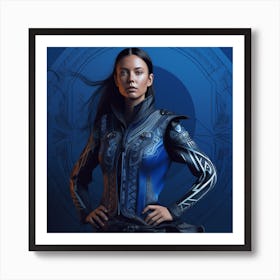 Woman In A Futuristic Costume Art Print