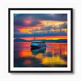 Sunset On The Water 16 Art Print