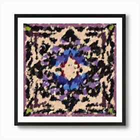 Abstract Purple And Blue Waves of Prism Art Print