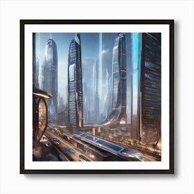 Futuristic City 127 Art Print