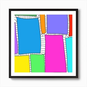 Abstract Colorful Squares Art Print