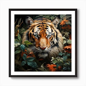 Tiger In The Jungle Art Print