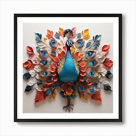 Peacock(Dancing Feathers) Art Print