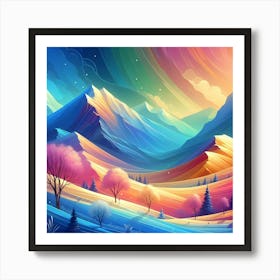 Colorful Landscape 1 Art Print