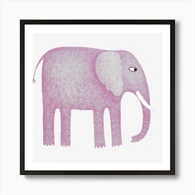 Pink Elephant Art Print