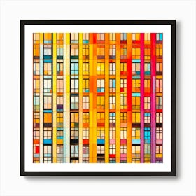 Colorful Apartment Building Art Print