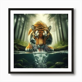 Tiger In The Forest 9 Art Print