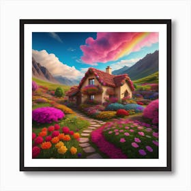 House In The Garden Art Print