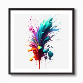 Colorful Paint Splash 1 Art Print