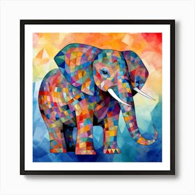 Colorful Elephant 7 Art Print